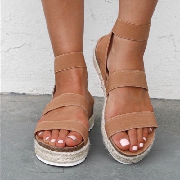 ASHLEY espadrille sandals camel - Picture 4 of 8